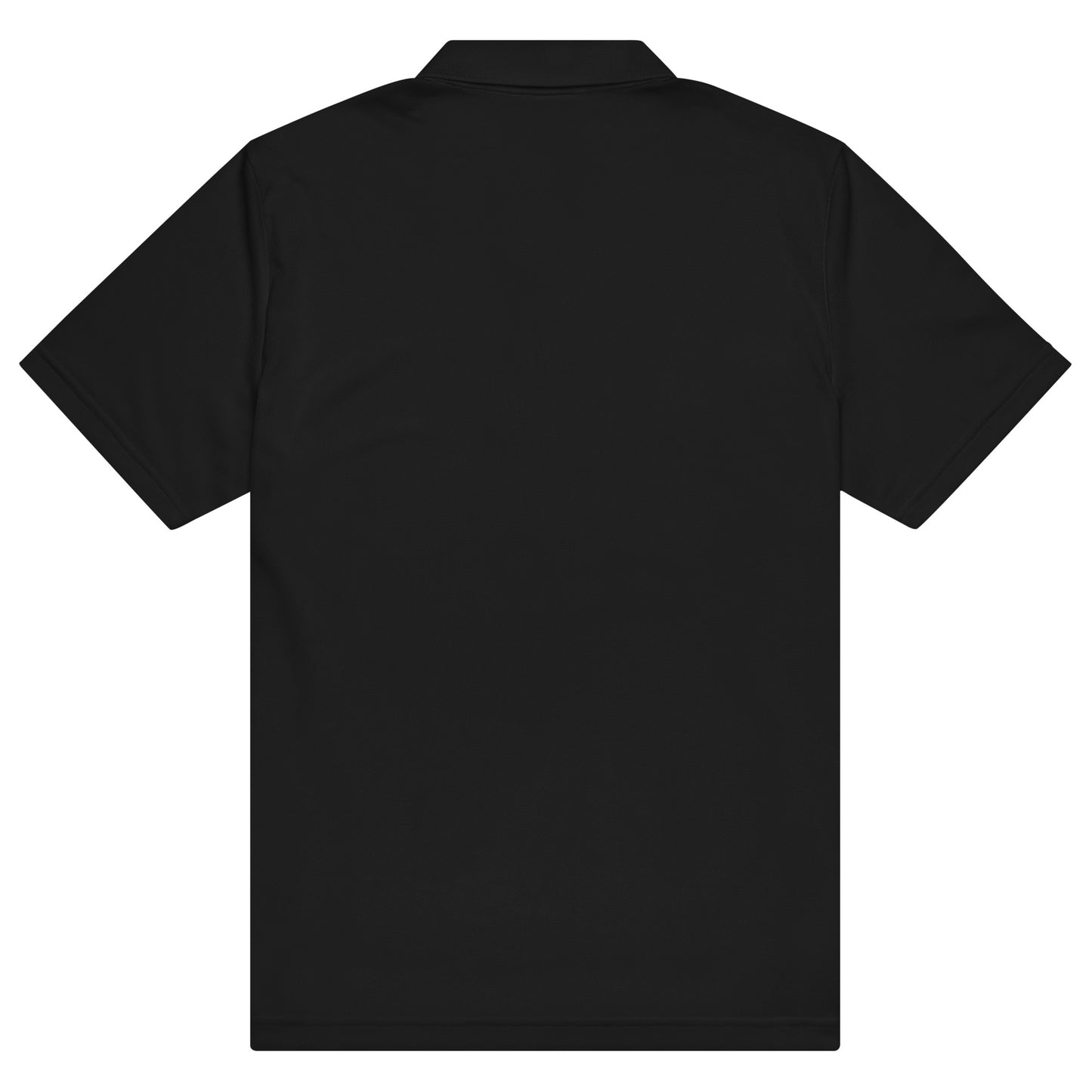 Black Adidas Christian sport polo shirt with Holy Wear embroidered logo – faith-based performance polo