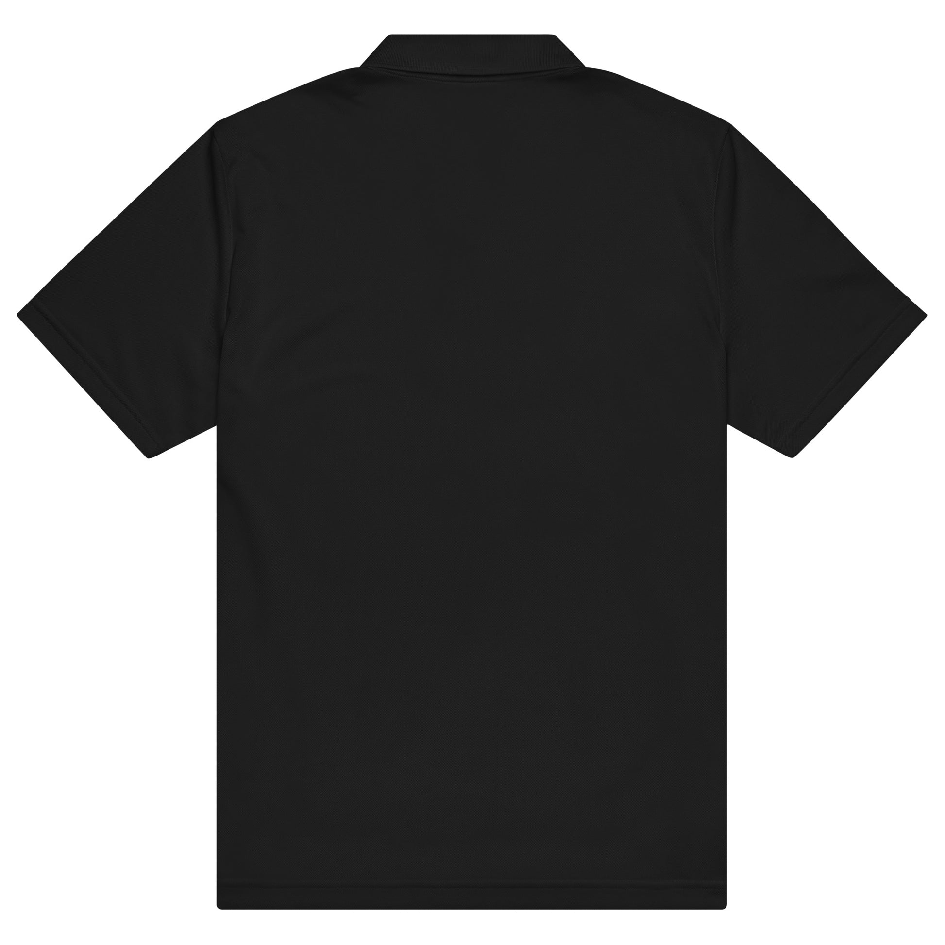 Black Adidas Christian sport polo shirt with Holy Wear embroidered logo – faith-based performance polo
