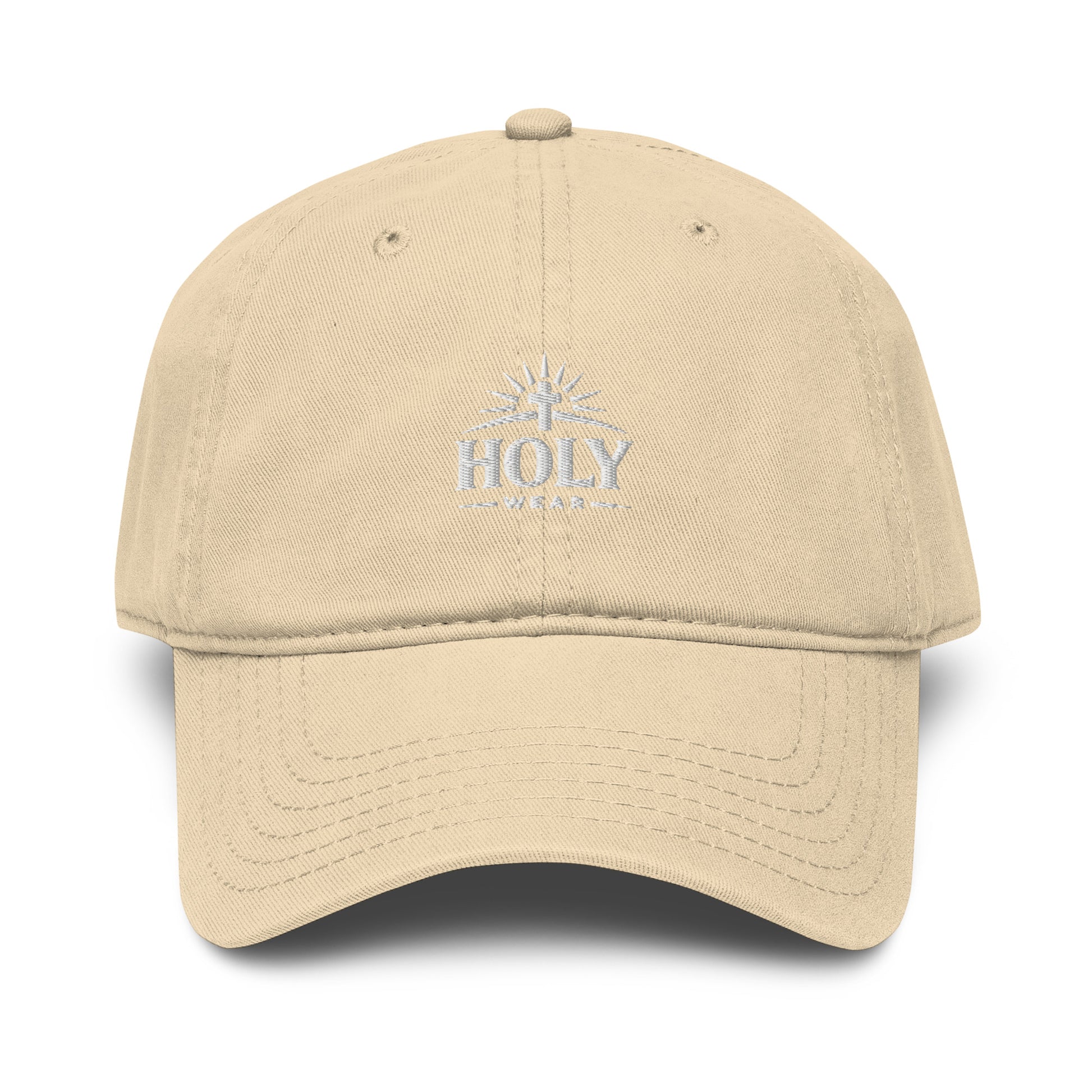 Christian faith hat with embroidered scripture design
