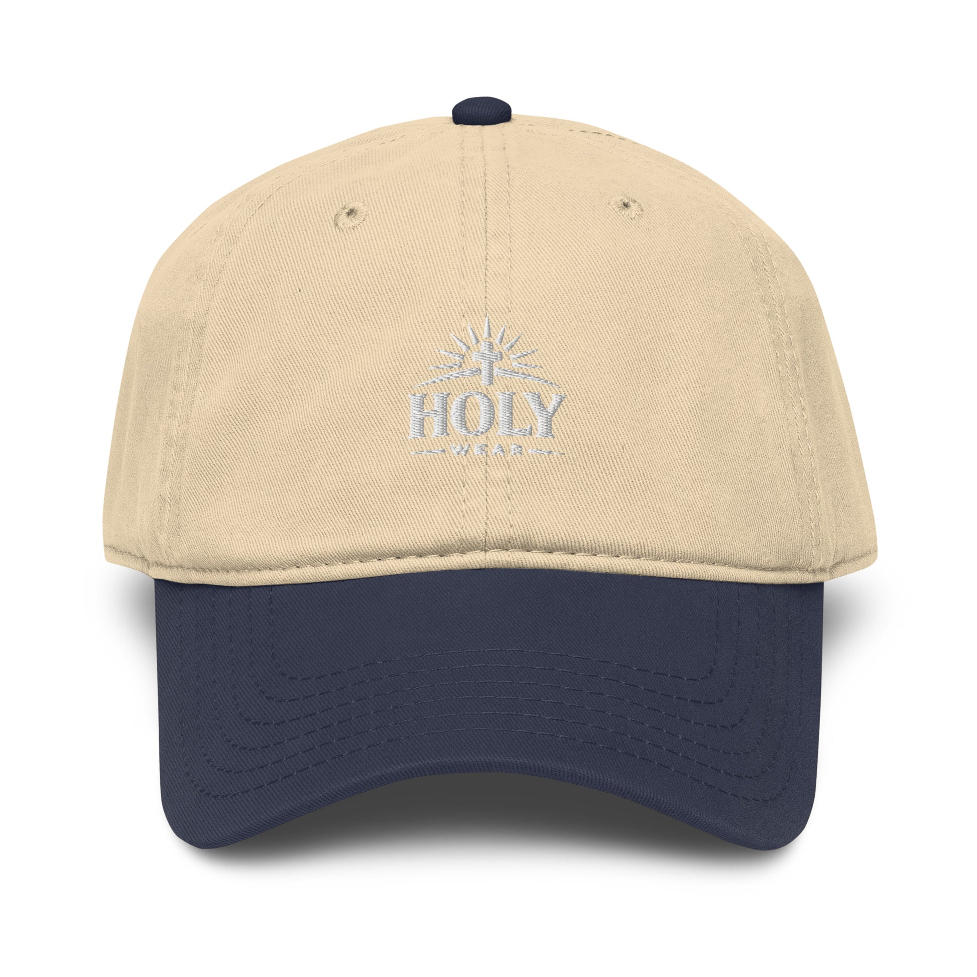 Christian faith hat with embroidered scripture design
